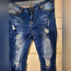 New Destroyed Cropped Denim